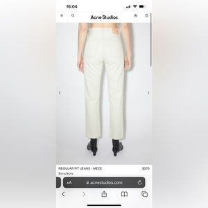 Acne Studios White Straight Fit Jeans
Size 24 32